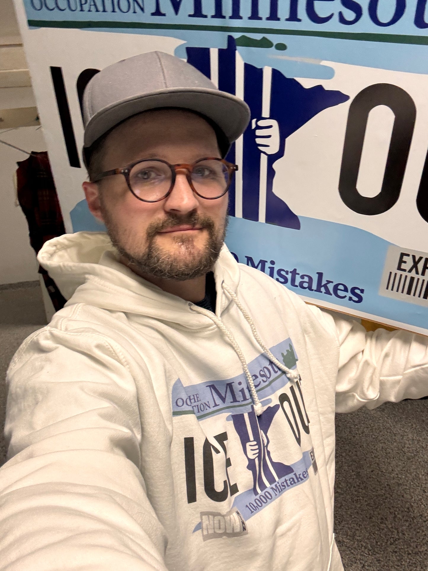 Minnesota Ice Out Hoodie — 'Ice Out' MN License Plate Graphic Hoodie